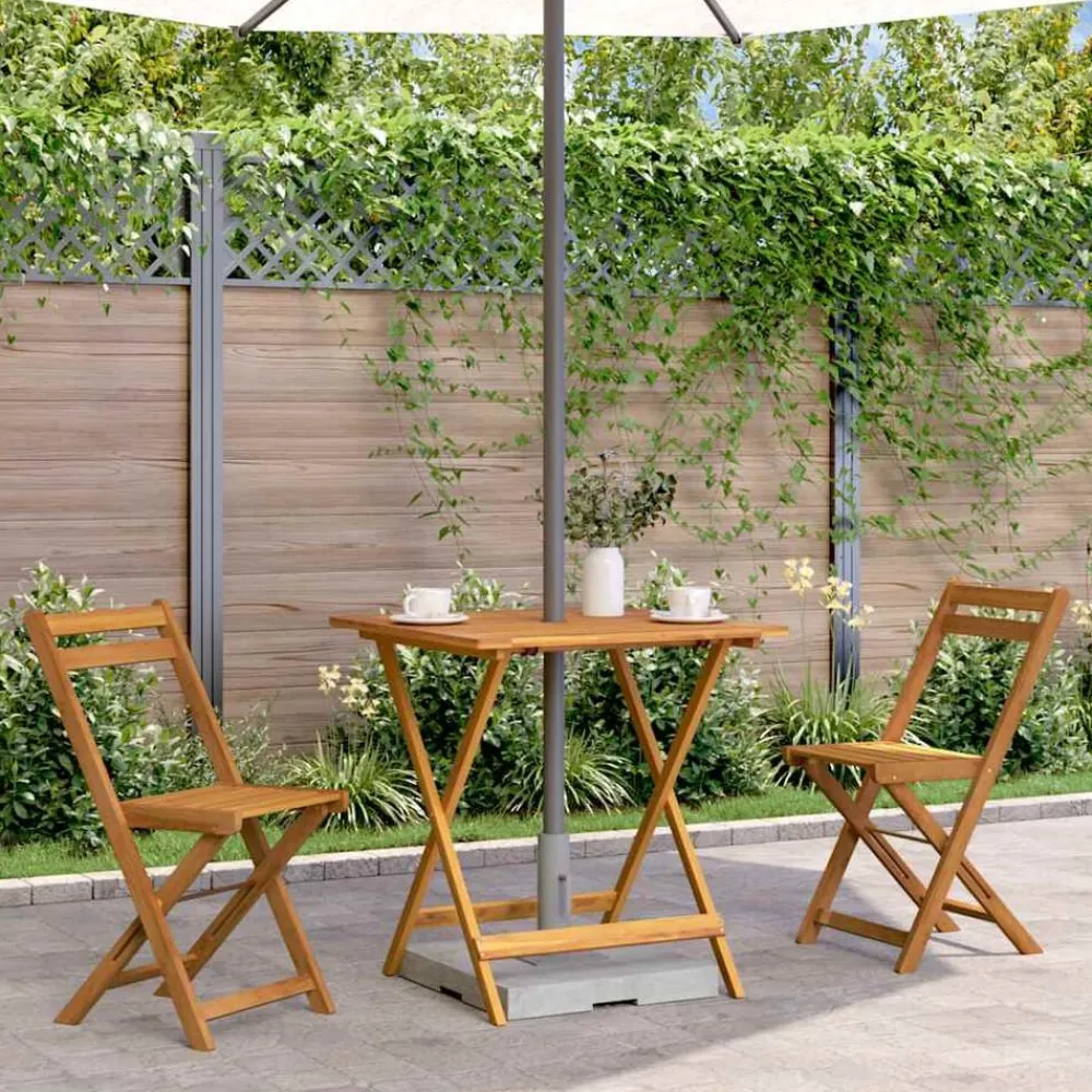 Tuinmeubelen*vidaXL Tuintafel inklapbaar 70x70x75 cm massief acaciahout
