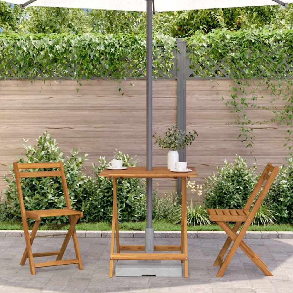 Tuinmeubelen*vidaXL Tuintafel inklapbaar 70x70x75 cm massief acaciahout