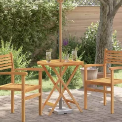Tuinmeubelen*vidaXL Tuintafel inklapbaar Ø60x75 cm massief eucalyptushout
