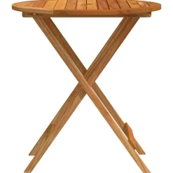 Tuinmeubelen*vidaXL Tuintafel inklapbaar Ø60x75 cm massief eucalyptushout