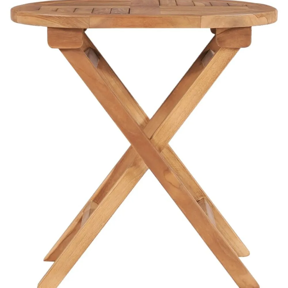 Tuinmeubelen*vidaXL Tuintafel inklapbaar 45 cm massief teakhout
