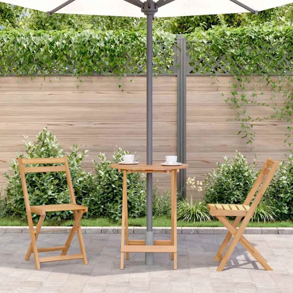 Tuinmeubelen*vidaXL Tuintafel inklapbaar 60x75 cm massief acaciahout