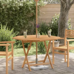Tuinmeubelen*vidaXL Tuintafel inklapbaar 110x110x75 cm massief teakhout