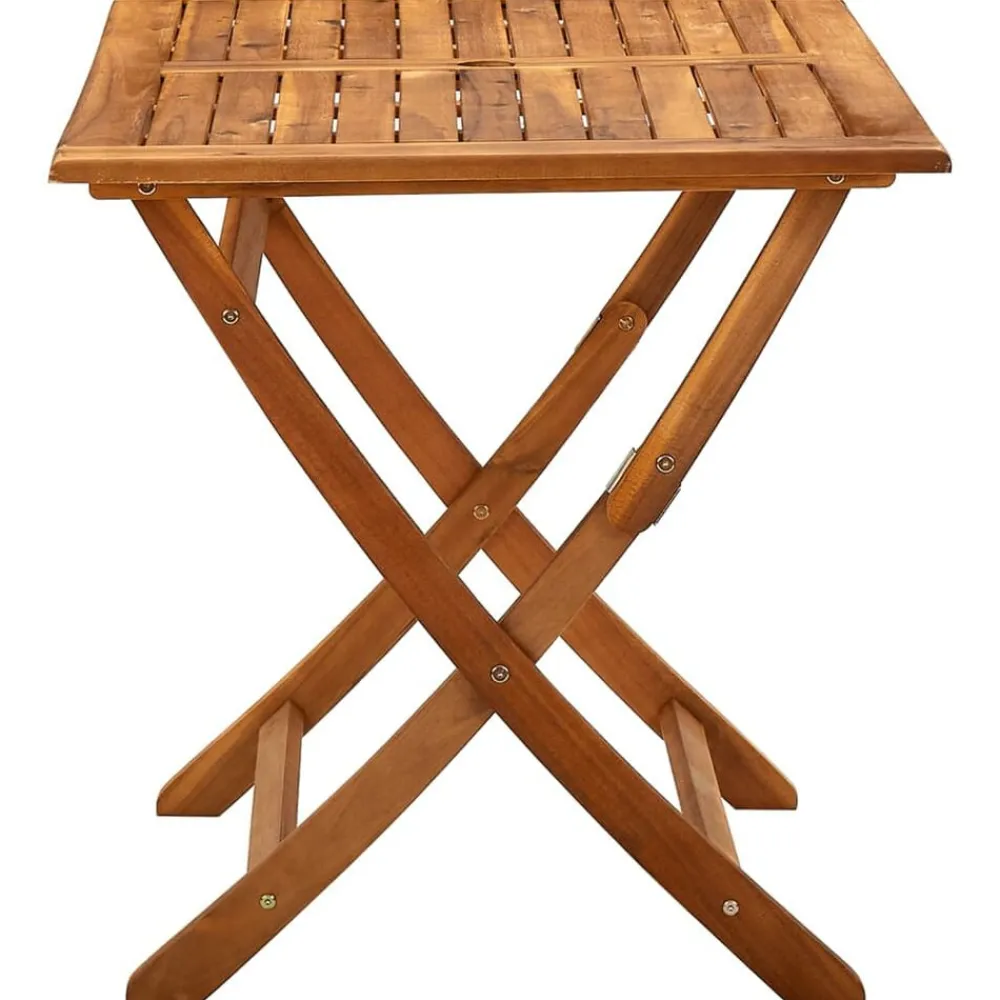 Tuinmeubelen*vidaXL Tuintafel inklapbaar 120x70x75 cm massief acaciahout Bruin