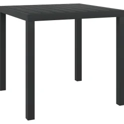 Tuintafel 80x80x74 cm aluminium en HKC zwart>vidaXL New