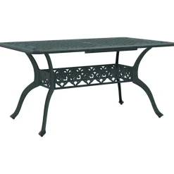 Tuinmeubelen*vidaXL Tuintafel 150x90x72 cm gietaluminium Groen