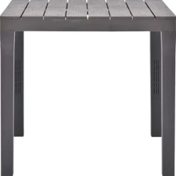 Tuinmeubelen*vidaXL Tuintafel 78x78x72 cm kunststof Mokka