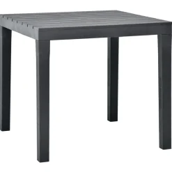 Tuinmeubelen*vidaXL Tuintafel 78x78x72 cm kunststof Antraciet