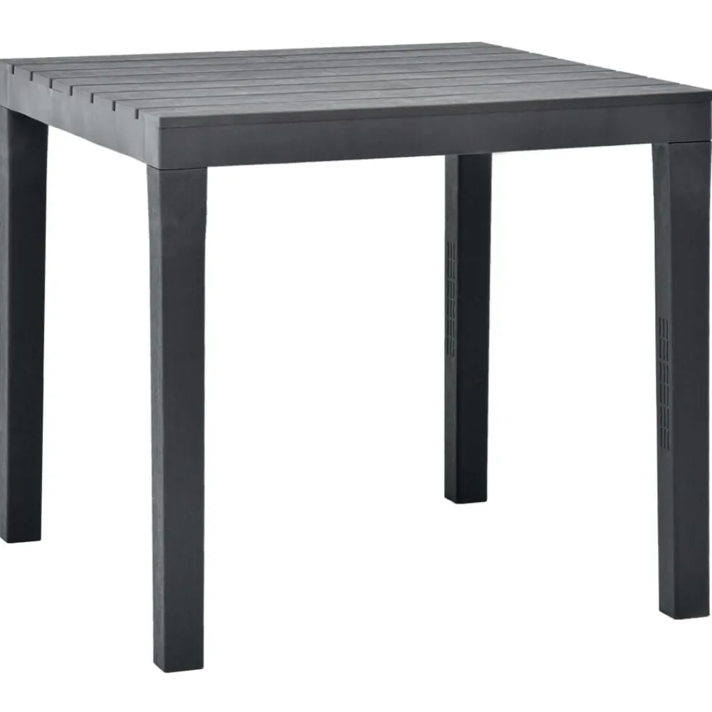 Tuinmeubelen*vidaXL Tuintafel 78x78x72 cm kunststof Antraciet