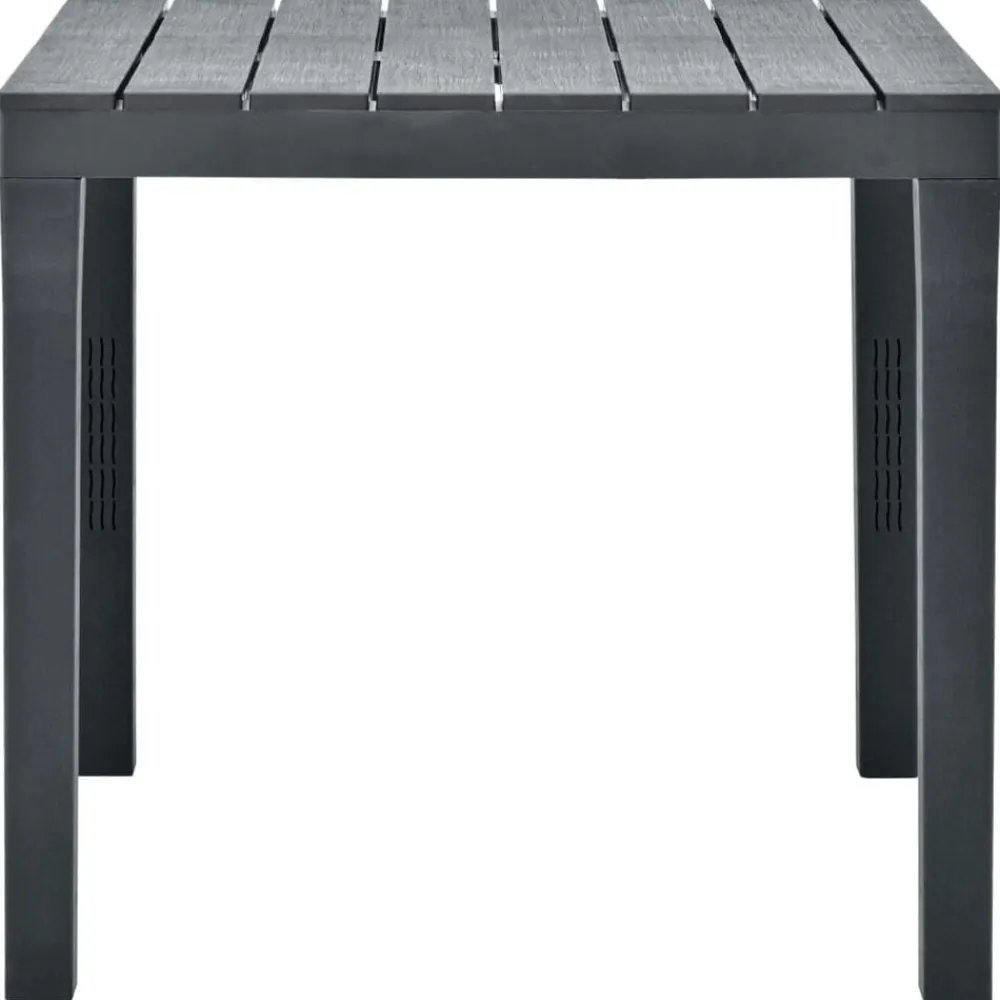 Tuinmeubelen*vidaXL Tuintafel 78x78x72 cm kunststof Antraciet