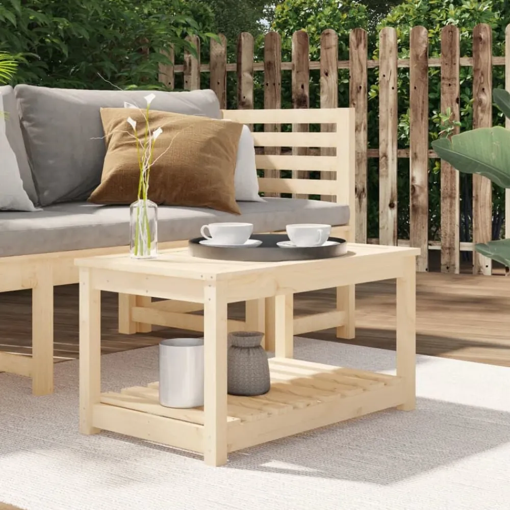 Tuinmeubelen*vidaXL Tuintafel 82,5x50,5x45 cm massief grenenhout Natuurlijk grenenhout