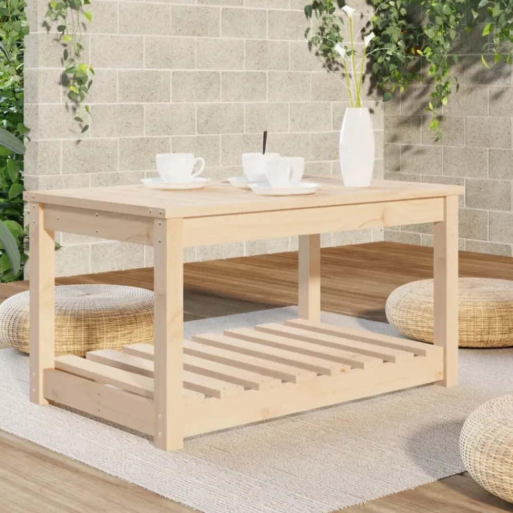 Tuinmeubelen*vidaXL Tuintafel 82,5x50,5x45 cm massief grenenhout Natuurlijk grenenhout