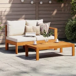 Tuinmeubelen*vidaXL Tuintafel 100x50x27 cm massief acaciahout Cr&egrave;me