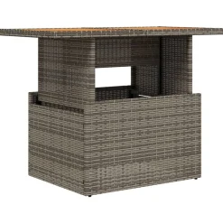 Tuintafel 100x55x73 cm poly rattan en acaciahout>vidaXL Discount