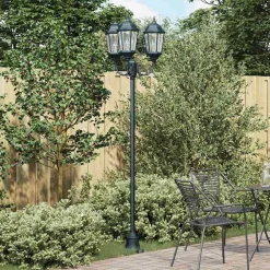 Verlichting*vidaXL Tuinverlichting Vintage Geborsteld Groen 57 x 49 x 241 cm Donkergroen