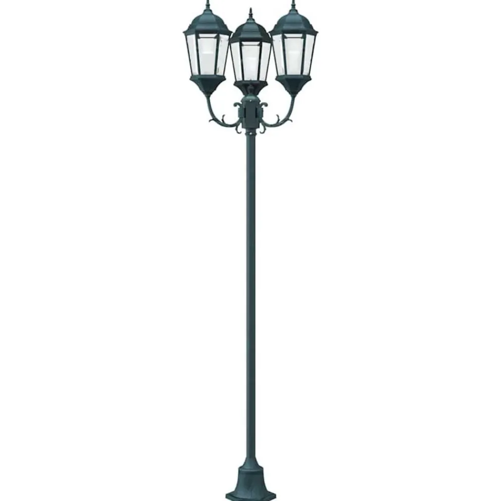 Verlichting*vidaXL Tuinverlichting Vintage Geborsteld Groen 57 x 49 x 241 cm Donkergroen