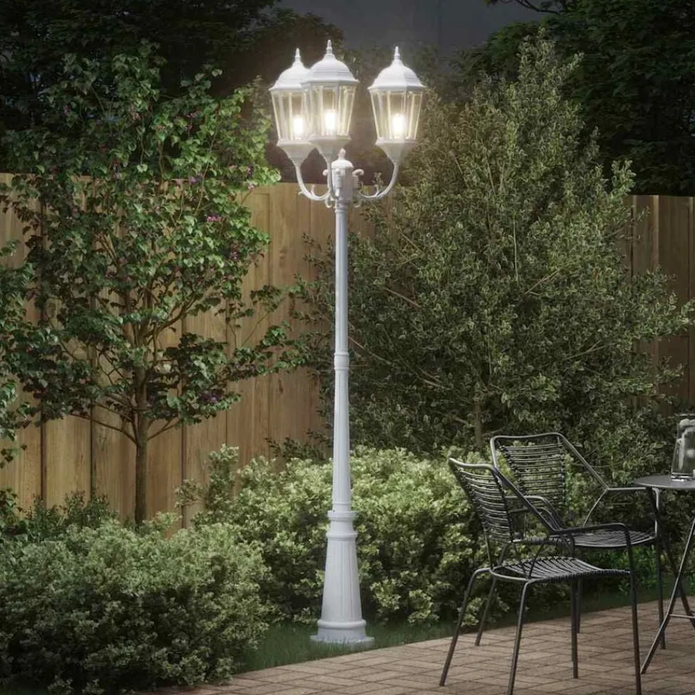 Verlichting*vidaXL Tuinverlichting Wit 61 x 5 x 25 cm Aluminium en Glas 3