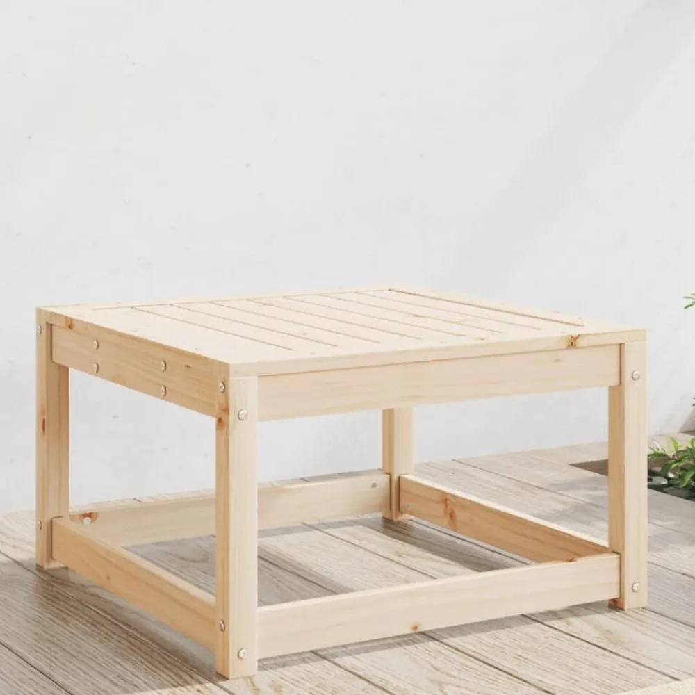 Tuinmeubelen*vidaXL Tuinvoetenbank massief grenenhout Natuurlijk grenenhout