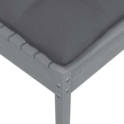 Tuinvoetenbank met antracietkleurig kussen grenenhout><noscript><img width=
