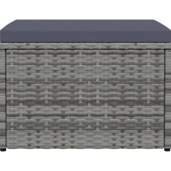 Tuinvoetenbank met kussen poly rattan>vidaXL Hot