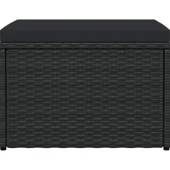 Tuinvoetenbank met kussen poly rattan>vidaXL Best
