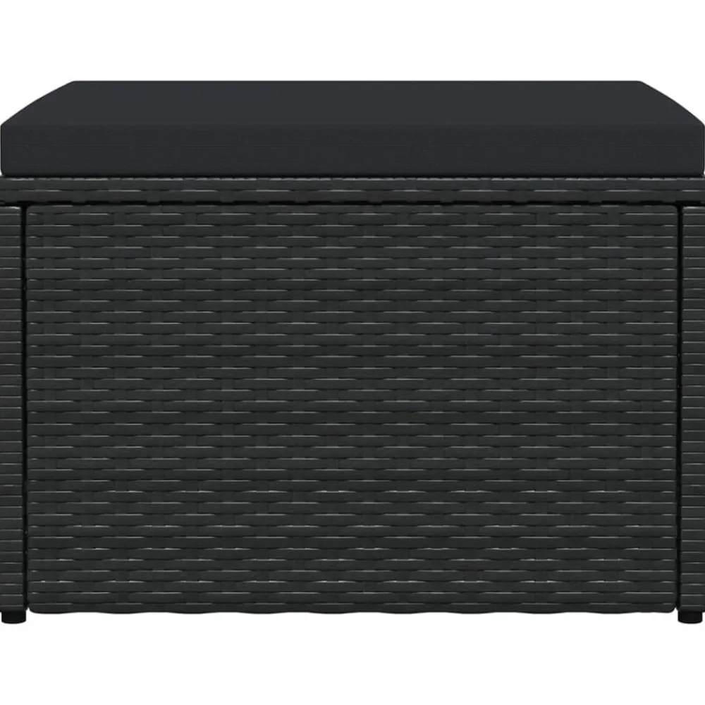 Tuinvoetenbank met kussen poly rattan>vidaXL Best