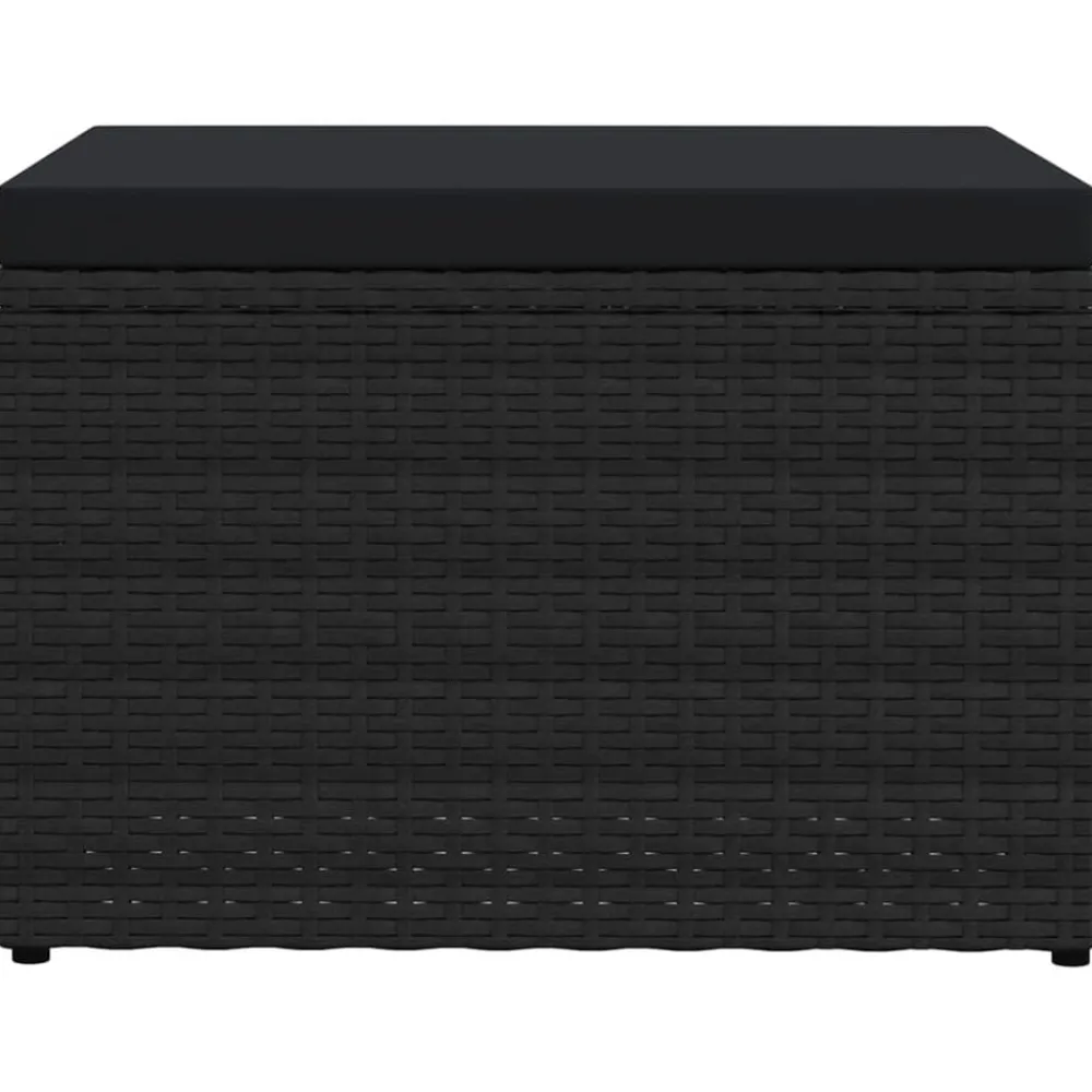 Tuinvoetenbank met kussen poly rattan>vidaXL Best