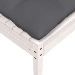 Tuinmeubelen*vidaXL Tuinvoetenbank met antracietkleurig kussen grenenhout Wit