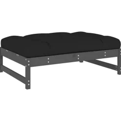 Tuinmeubelen*vidaXL Tuinvoetenbank 120x80 cm massief grenenhout grijs Grijs grenenhout