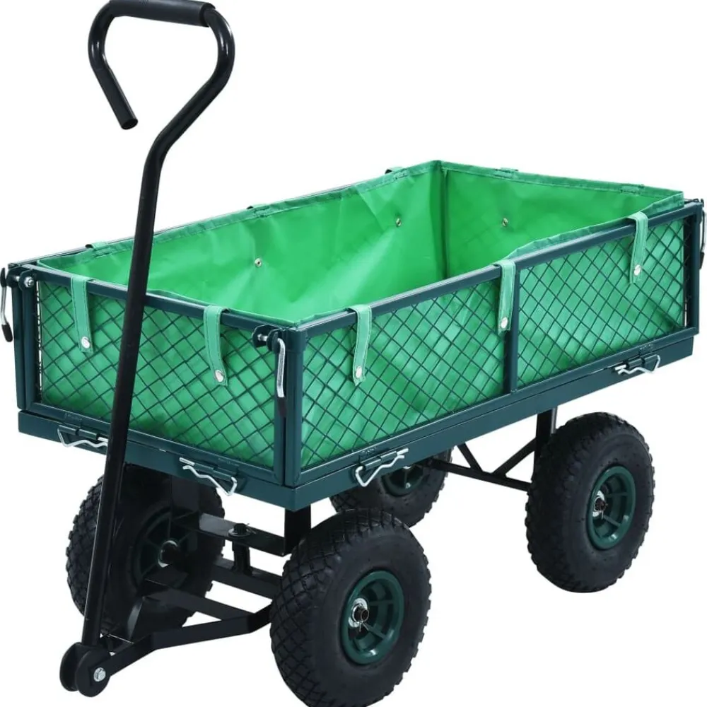 Gereedschap*vidaXL Tuinwagen 250 kg Groen
