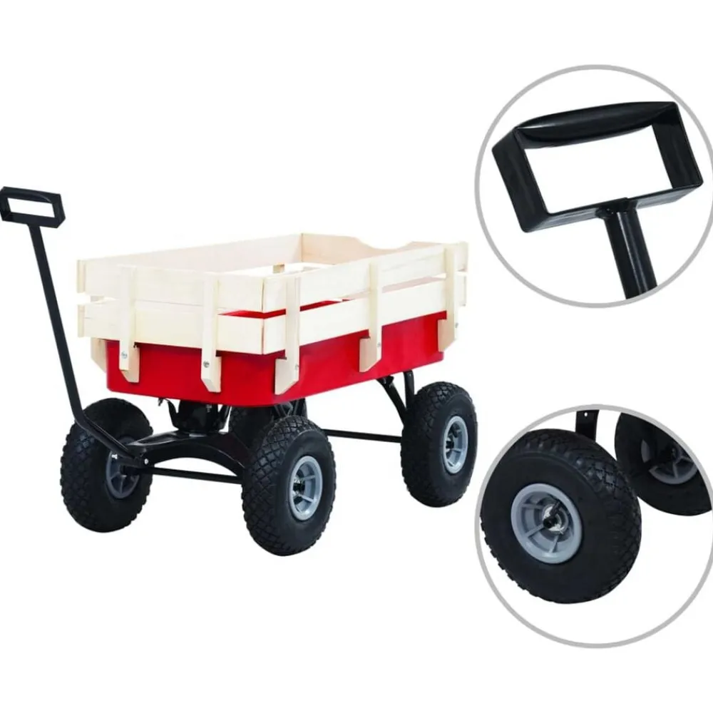 Gereedschap*vidaXL Tuinwagen 150 kg rood