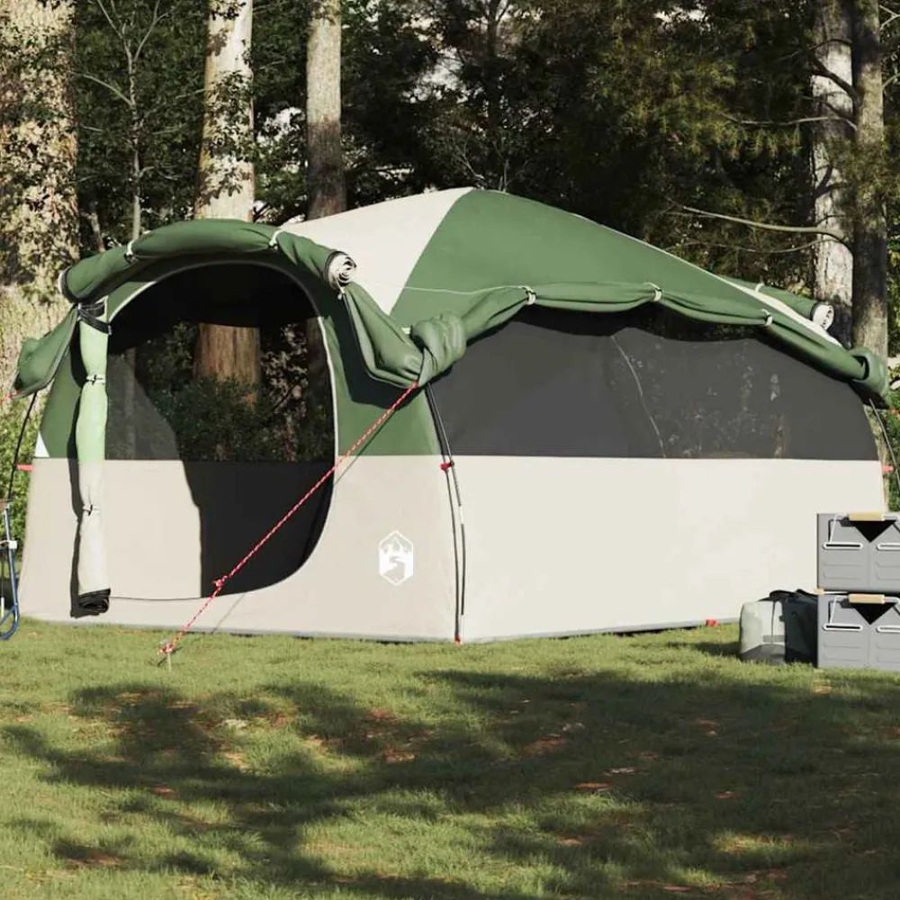 Buitensport*vidaXL Tunneltent 6-persoons waterdicht Groen