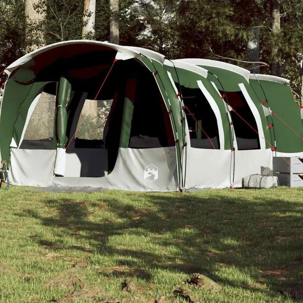 Buitensport*vidaXL Tunneltent 8-persoons waterdicht Groen
