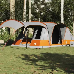 Buitensport*vidaXL Tunneltent 5-persoons waterdicht Grijs en oranje