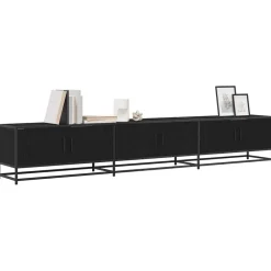 Tv-Meubels*vidaXL TV Eenheden 2 pcs 240 x 35 x 41 cm Bewerkt hout Zwart eiken