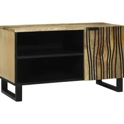 Tv-Meubels*vidaXL TV Eenheden Bruin 80 x 33 x 46 cm Bewerkt hout Naturel