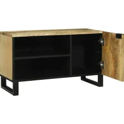 Tv-Meubels*vidaXL TV Eenheden Bruin 80 x 33 x 46 cm Bewerkt hout Naturel