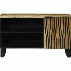 Tv-Meubels*vidaXL TV Eenheden Bruin 80 x 33 x 46 cm Bewerkt hout Naturel