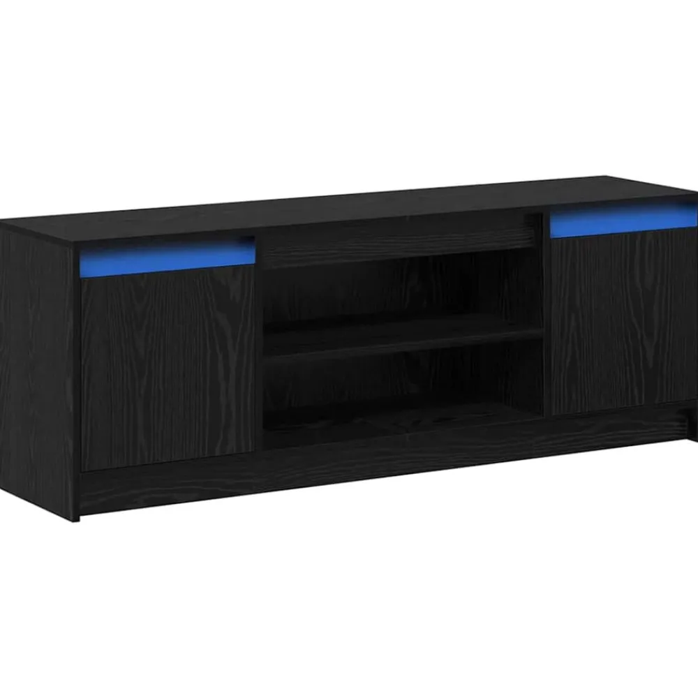 Tv-Meubels*vidaXL TV Eenheden Zwart 139,5 x 34 x 50 cm Bewerkt hout Zwart eiken
