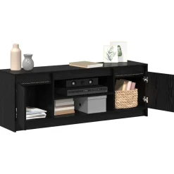 Tv-Meubels*vidaXL TV Eenheden Zwart 139,5 x 34 x 50 cm Bewerkt hout Zwart eiken