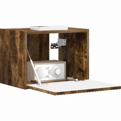 Tv-Meubels*vidaXL TV Wandkast 39 x 31 x 29,5 cm Bewerkt hout Gerookt eiken