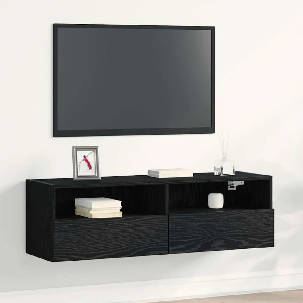 TV Wandkast 100 x 30 x 30 cm Bewerkt hout>vidaXL Online