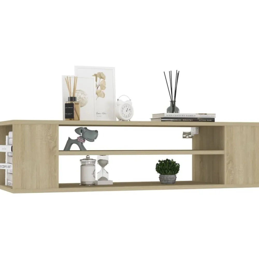 Tv-hangmeubel 100x30x26,5 cm bewerkt hout kleurig>vidaXL