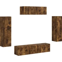 Tv-Meubels*vidaXL TV-kast 5 pcs Gerookt eiken