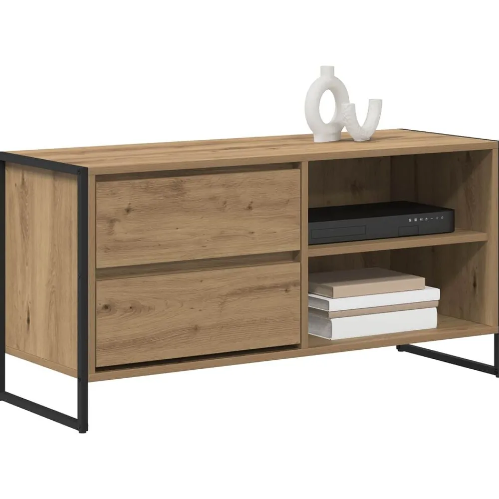 TV-kast Ambachtelijk eiken 100 x 36 x 49,5 cm Bewerkt hout>vidaXL New
