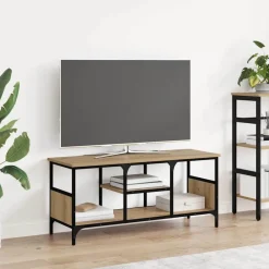 TV-kast Artisan Eiken 100 x 35 x 45 cm Gemonteerd hout en ijzer>vidaXL New