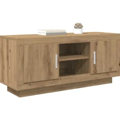Tv-Meubels*vidaXL TV-kast Artisan Eiken 102 x 35 x 45 cm Bewerkt hout artisanaal eikenkleurig