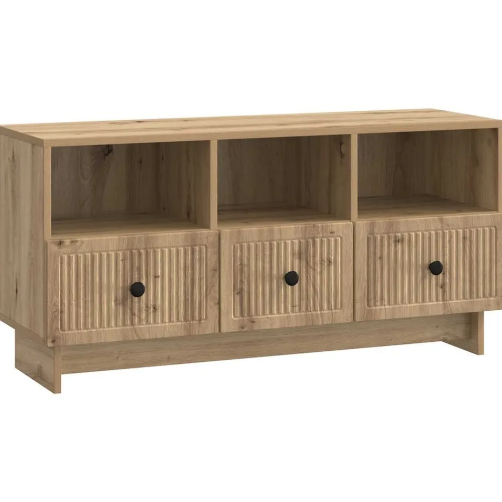 Tv-Meubels*vidaXL TV-kast 102 x 34,5 x 50 cm Bewerkt hout Artisanaal eiken