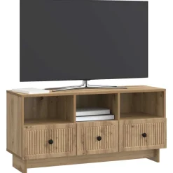 Tv-Meubels*vidaXL TV-kast 102 x 34,5 x 50 cm Bewerkt hout Artisanaal eiken