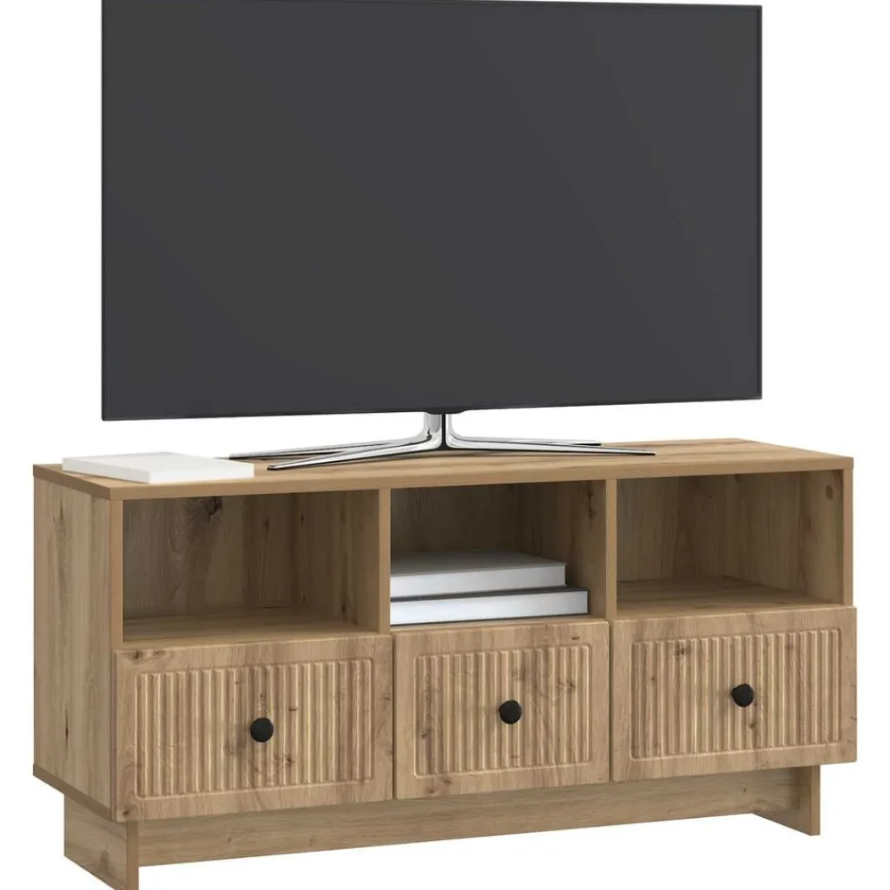 Tv-Meubels*vidaXL TV-kast 102 x 34,5 x 50 cm Bewerkt hout Artisanaal eiken